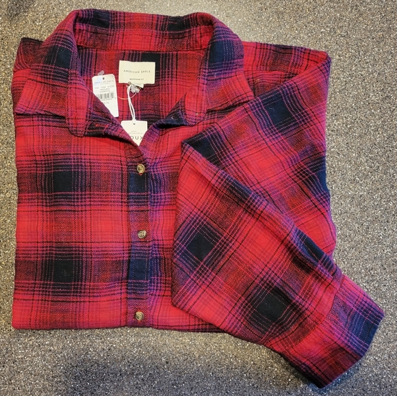 WOMEN'S AMERICAN EAGLE FLANNEL - Picture 1 of 1